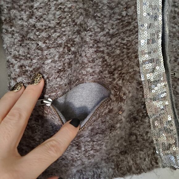 Banana Republic | Mohair Blend Sequin Sweater Coat - Picture 3 of 9